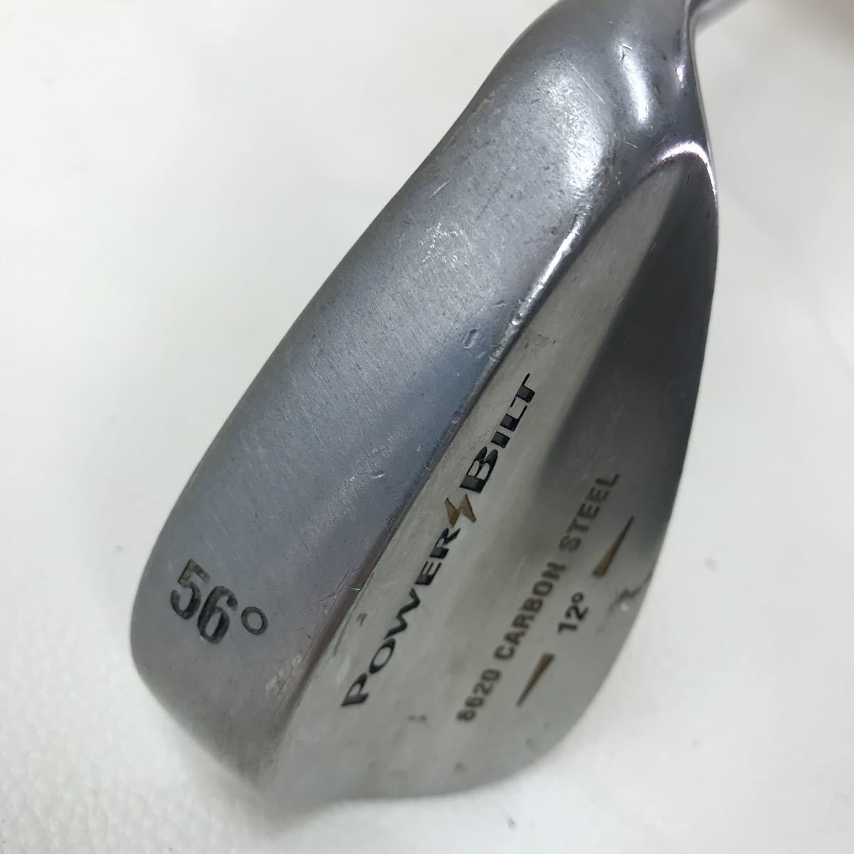 hi840 パワービルト【格安中古ゴルフ】8620 CARBON STEEL ウェッジ 56° 12° 単品 オリジナルスチールシャフト フレックスS相当 送料無料の画像5