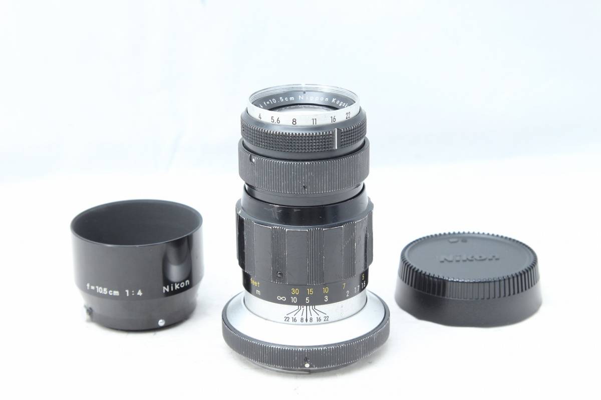 代引き不可】 Nikkor-T Nikon 稀少なフード付☆ニコン 105mm ***297 f4