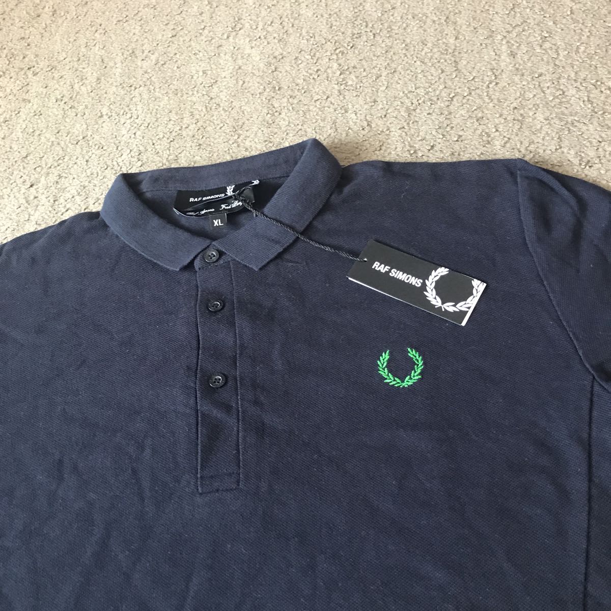  new goods collaboration! Raf Simons Fred Perry polo-shirt XL/FREDPERRY RAFSIMONS special order limitation 