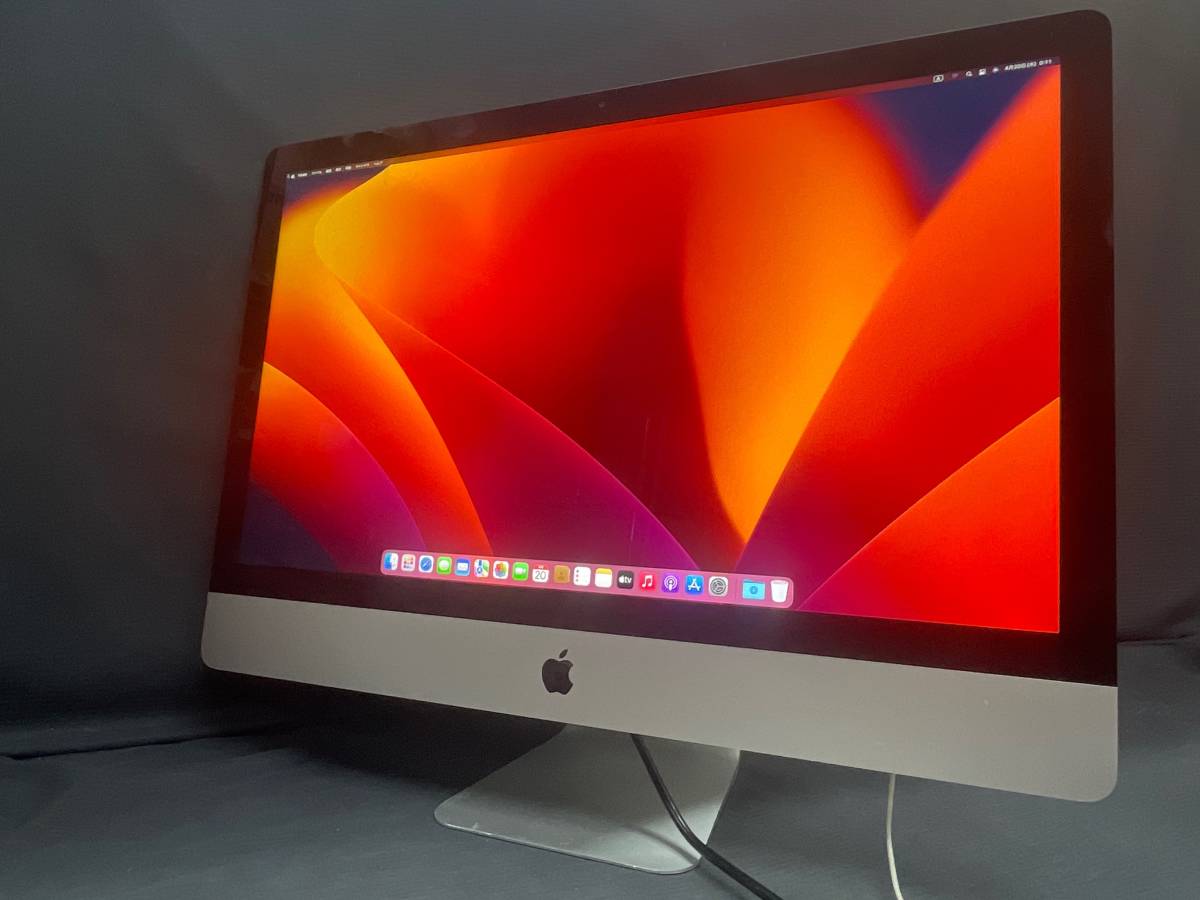良品♪】Apple iMac Retina 5K 2019(A2115)27インチ[Core i5 8600 3.1GHz /RAM:8GB/Fusiondraive(SSD:128GB+HDD:2TB)]Ventura 動作品