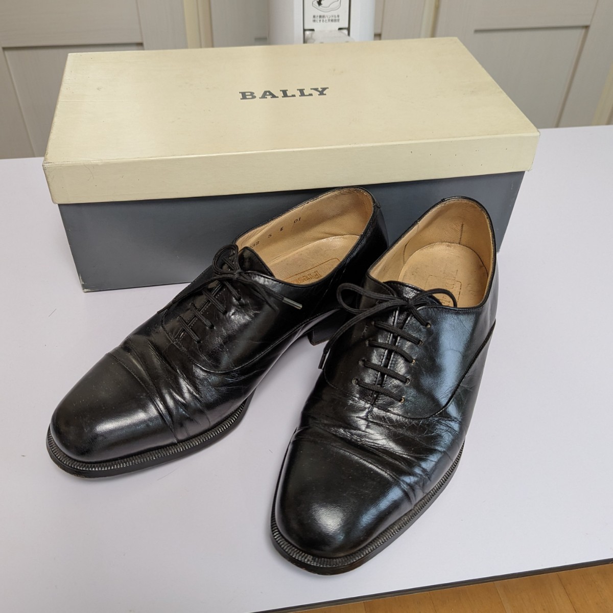 Bally 5E 約24cm バリー レザーシューズ ビジネスシューズ ブラック 革靴_画像1