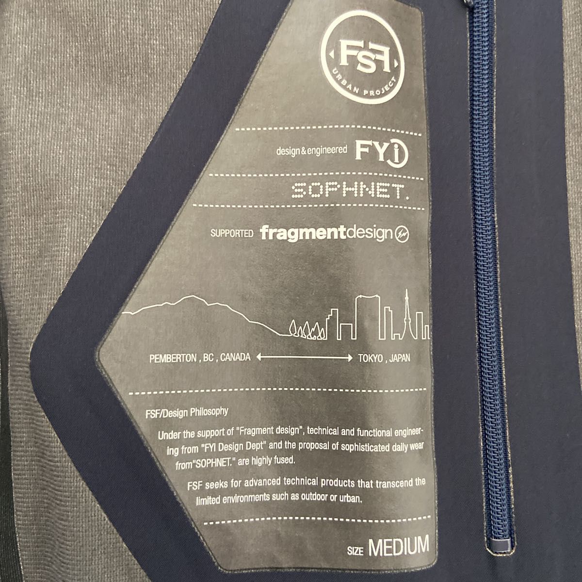 FSF/SOPHNET./3 LAYER NYLON FIELD JACKET/NAVY/M／FCRB