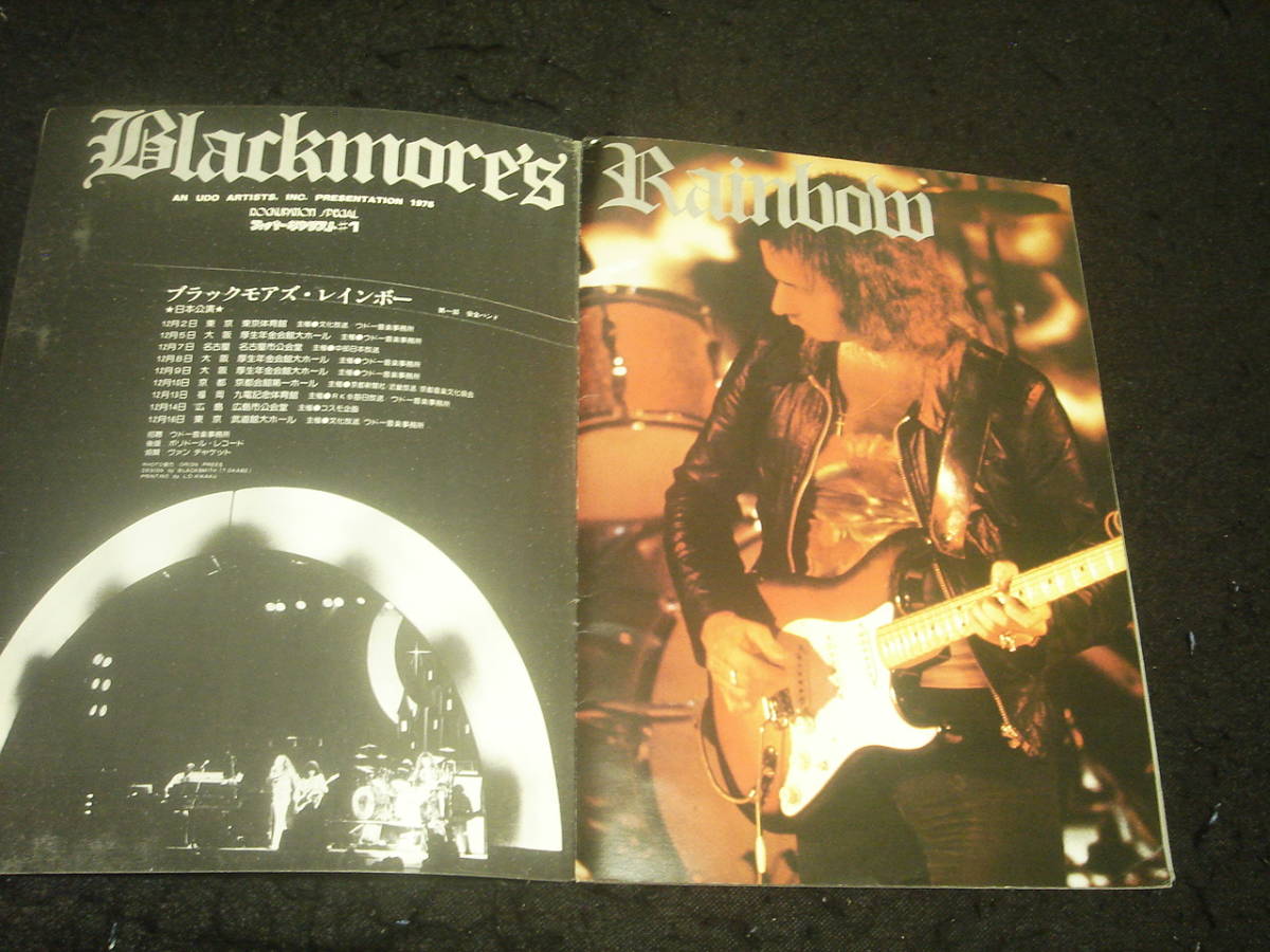 # Rainbow # 1976 year / the first . day .. Tour pamphlet #RAINBOW 1976 JAPAN TOUR# Ricci -* black moa /Ritchie Blackmore/ Dio /DIO