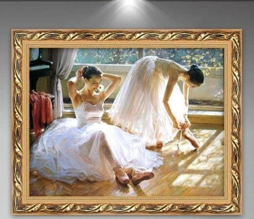 【特価】 人物画　廊下壁画　バレエを踊る女の子 　応接間掛画 玄関飾り 装飾画 その他