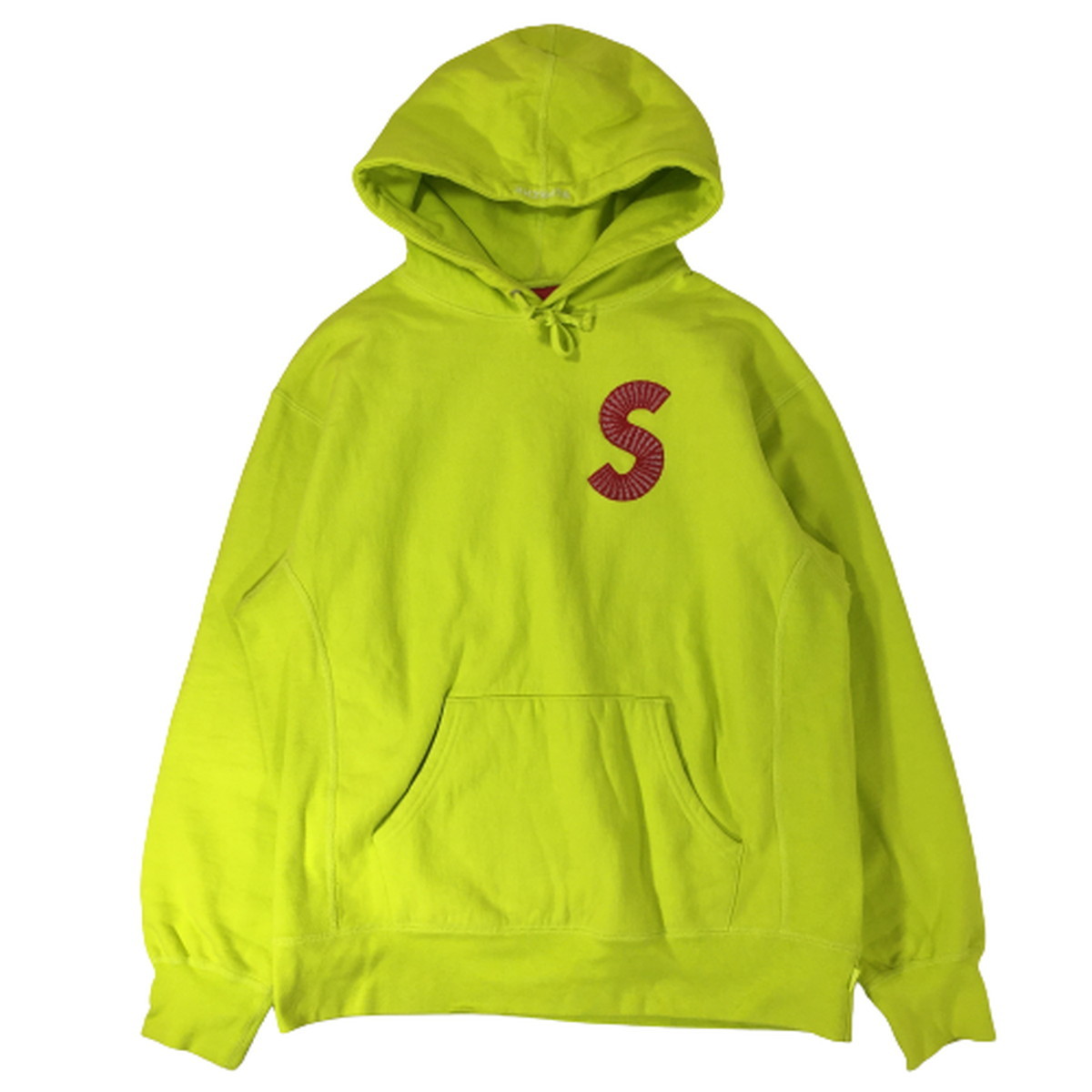 今ならほぼ即納！ 【中古】Supreme シュプリーム M アシッドグリーン ライム Sロゴ スウェットシャツ パーカー 20AW Green Acid Sweatshirt Hooded Logo S パーカ