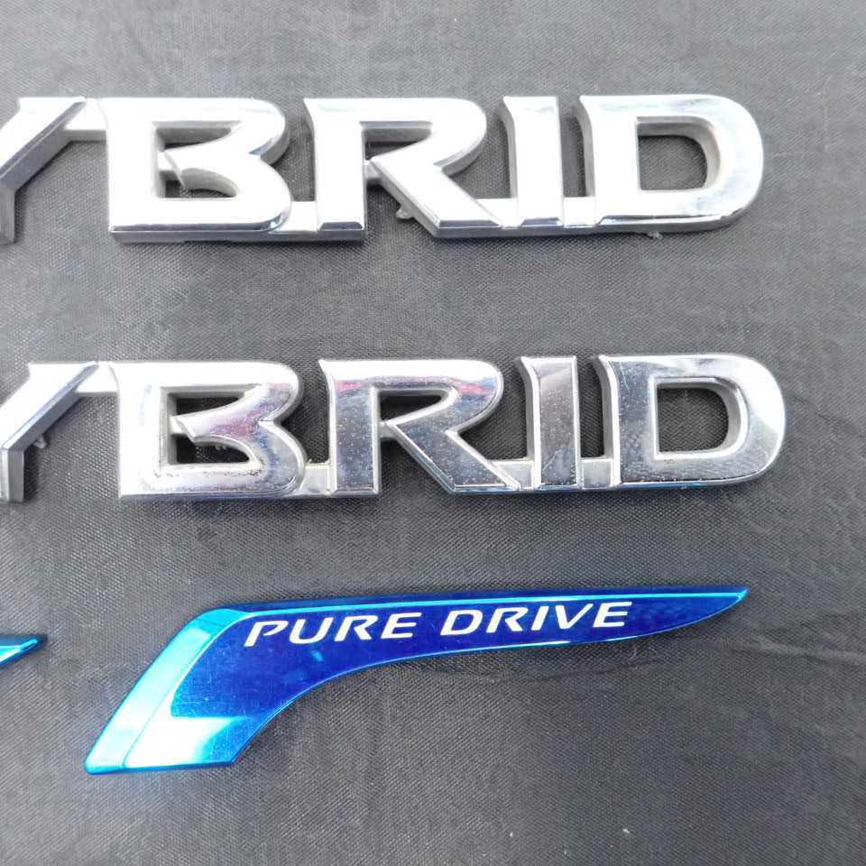 平成25年 セレナ ハイウェイスター S ハイブリッド HFC26 前期 純正 エンブレム 4点 S-HYBRID PURE DRIVE 中古 即決_画像3