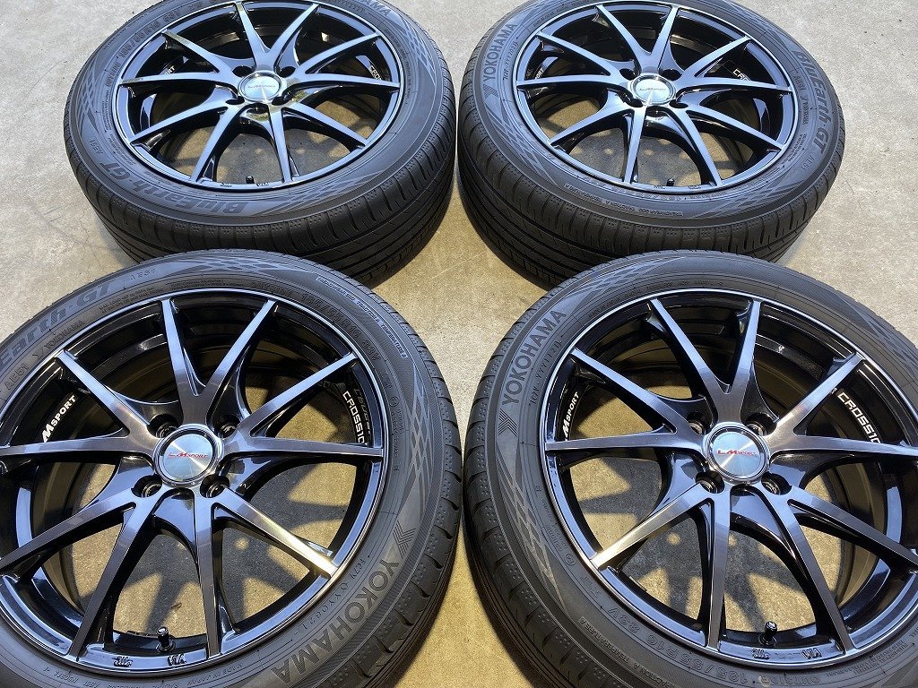 2021年製造 ヨコハマタイヤ 4本 スポーツ系 軽量ホイール 6.5J +50 4H