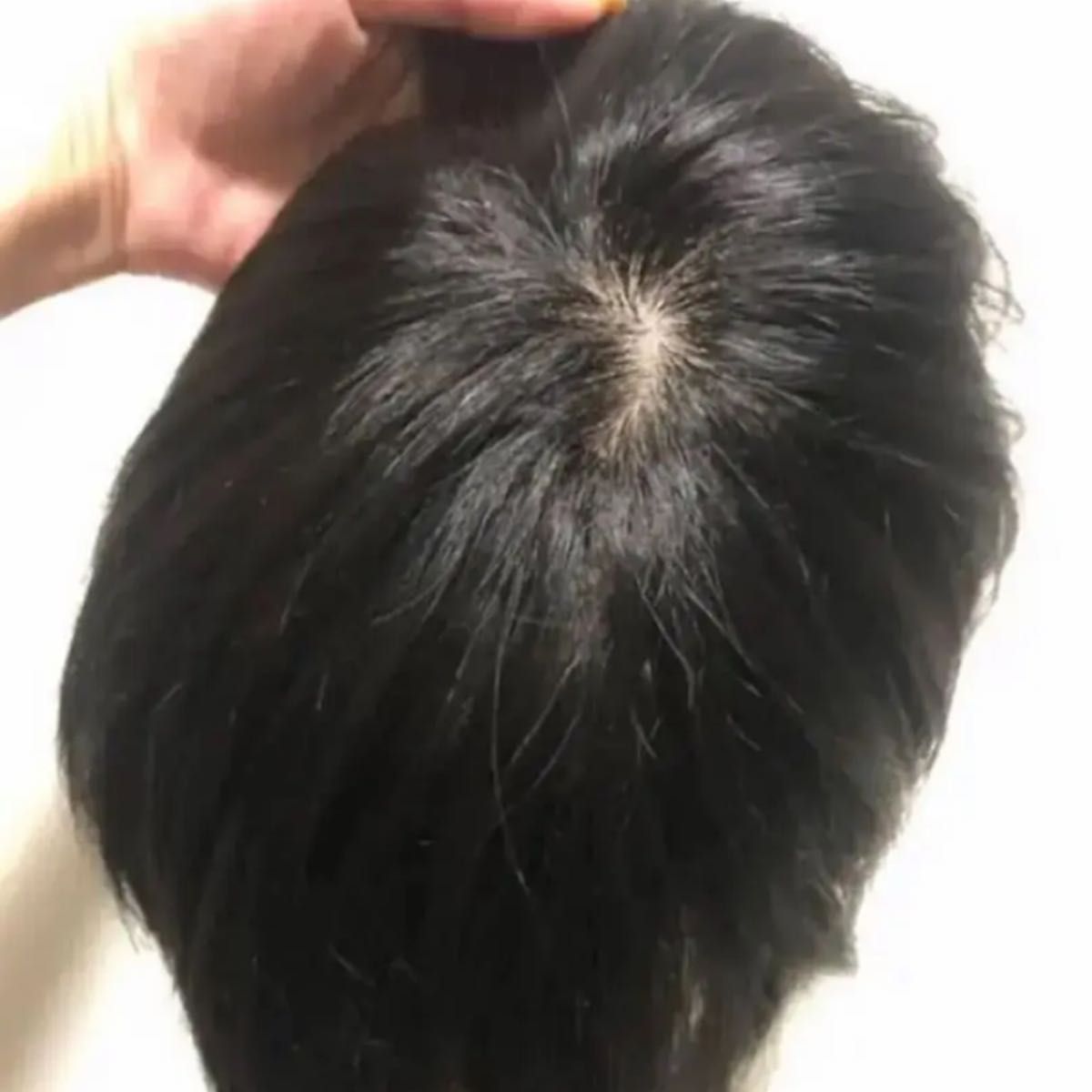 人毛100%自然 男性用 リアル全総手植えワイドヘアピース18×20