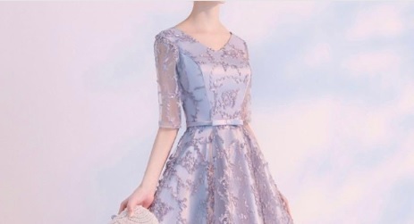 *M(9 number )* ribbon embroidery. party medium dress (OPN2779)