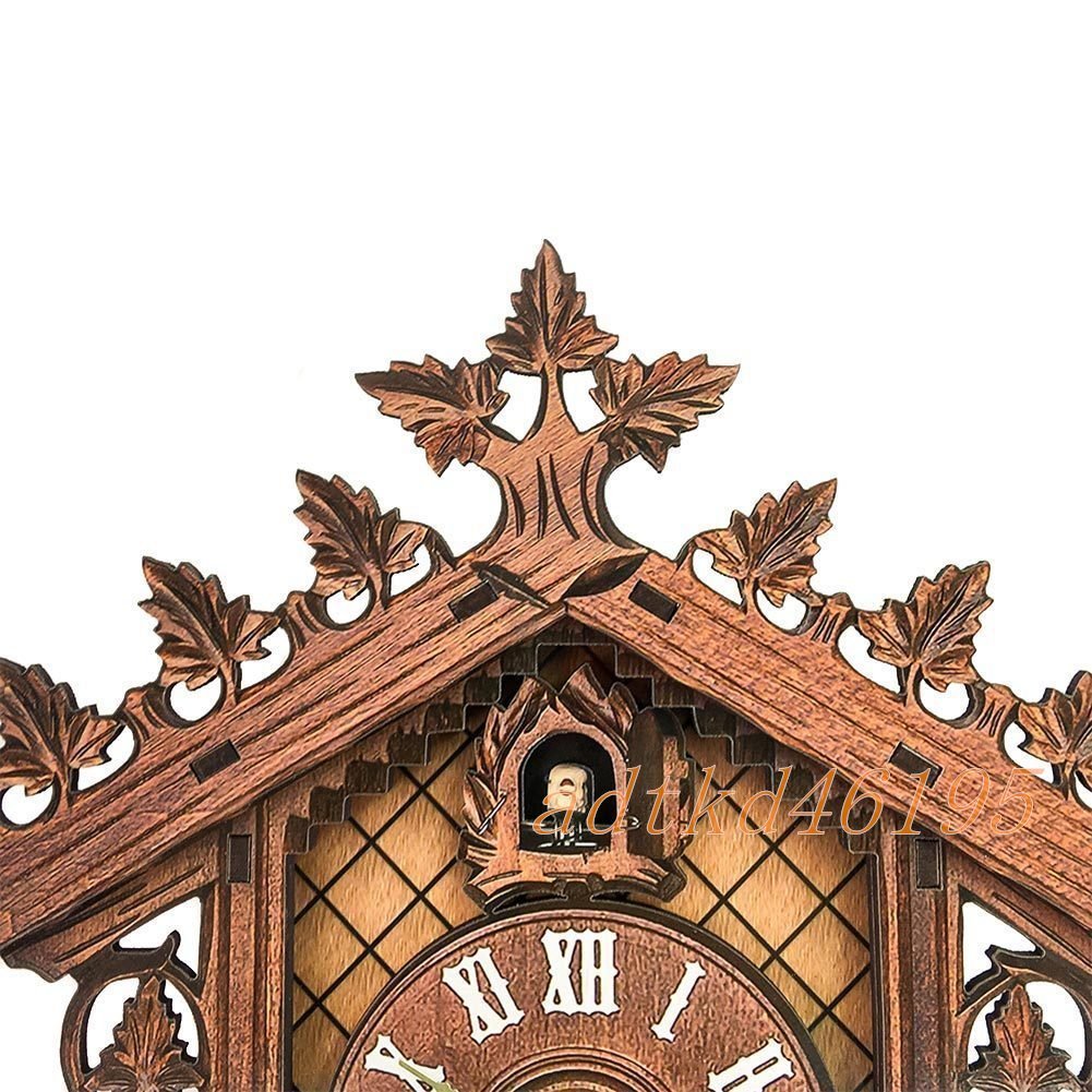 希少 高品質 ヴィンテージ 鳩時計 壁掛け 木製 インテリア 掛時計 未使用_画像5