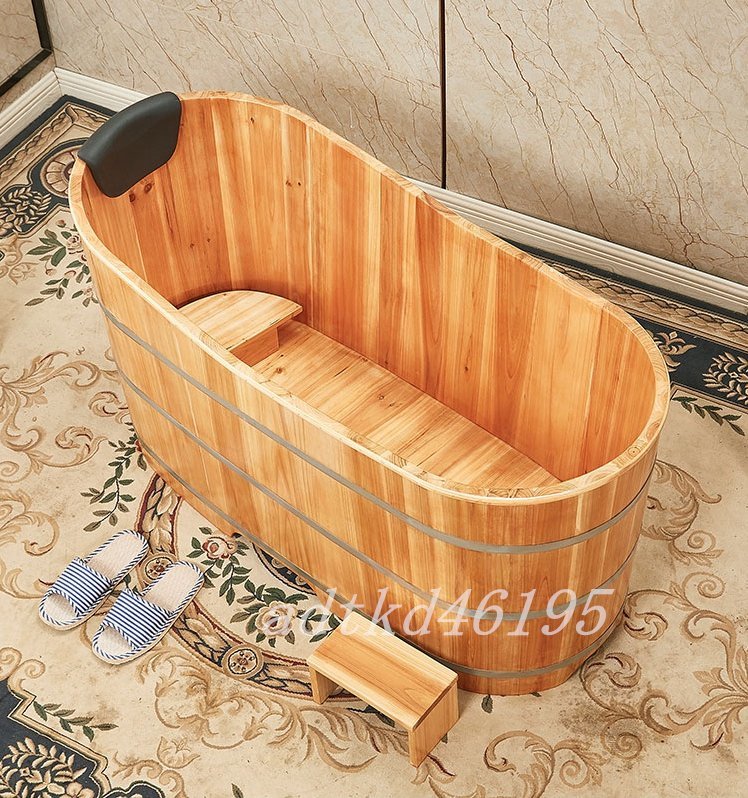 高品質☆成人木製浴槽 バスタブ 美容院サウナバケツ お風呂 家庭用シャワー