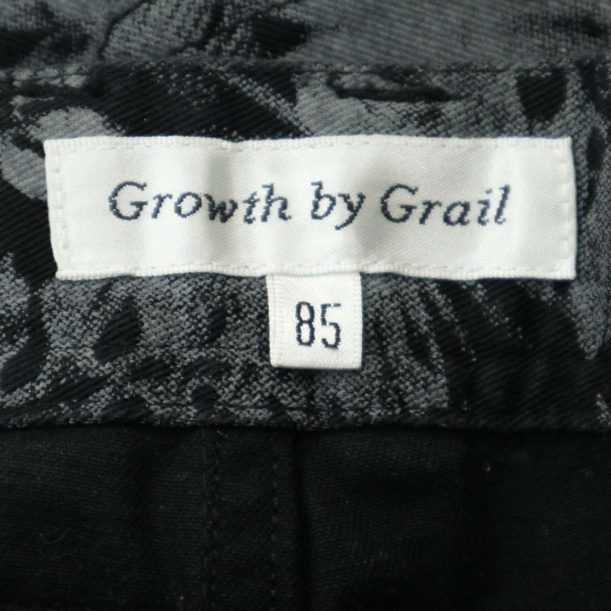 Growth by Grail グロースバイグレイル 春夏 リーフ★ 総柄 ショート パンツ Sz.85　メンズ 黒　A3B01978_4#P_画像6