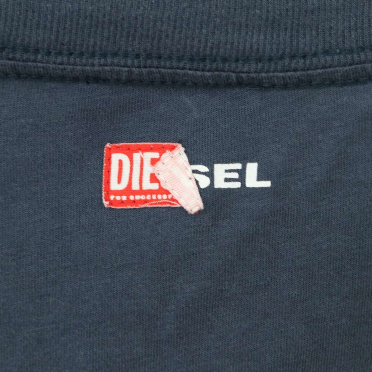 DIESEL ディーゼル 春夏 半袖 クルーネック★ カットソー Tシャツ Sz.L　メンズ ネイビー　A3T04068_4#D_画像5