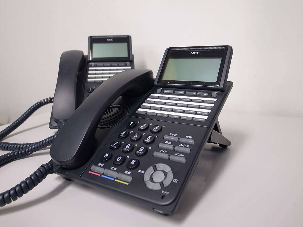 ■【☆19年製造☆】　NEC Aspire WX　24ボタン多機能電話機　【DTK-24D-1D(BK)TEL】　2台　(2)■_画像1