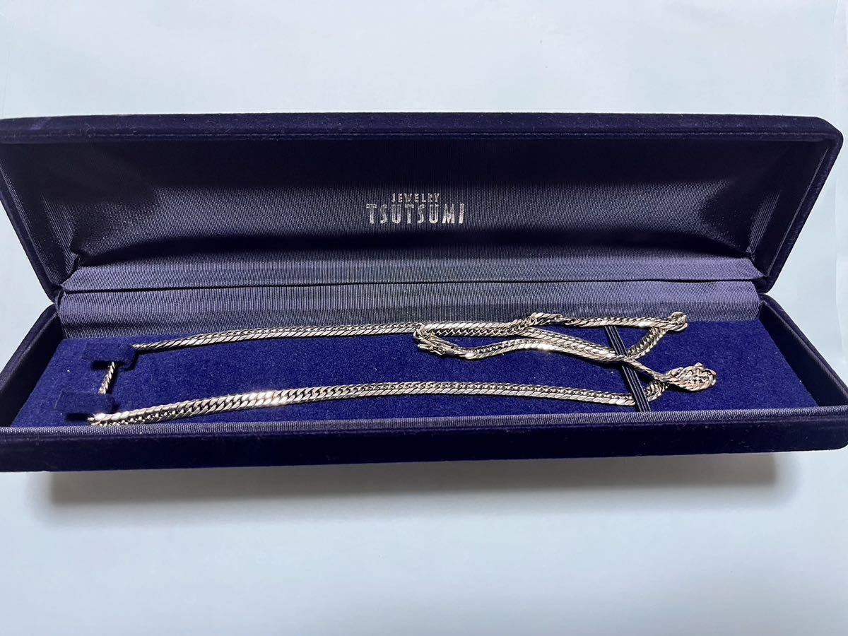 正規品 プラチナ喜平ネックレス ジュエリーツツミ購入 50.8g 60cm