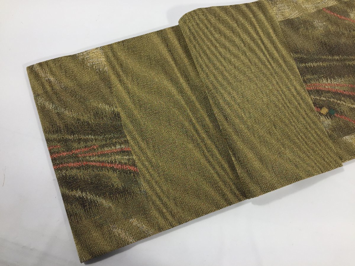 袋帯  紋袋帯  さつま色泥  流彩  正絹  六通柄  未使用品  ＴＨ4.092の画像4