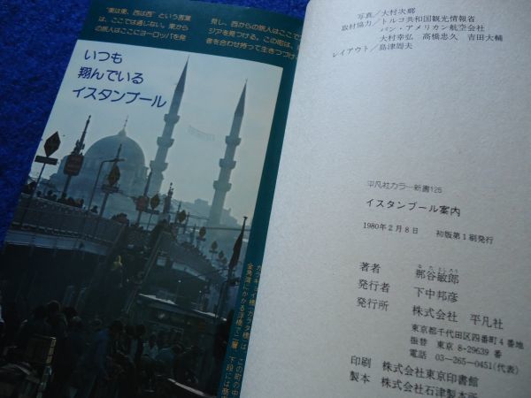 ◆1 　イスタンブール案内　那谷敏郎　/ 平凡社カラー新書 1980年,初版,カバー付_画像6