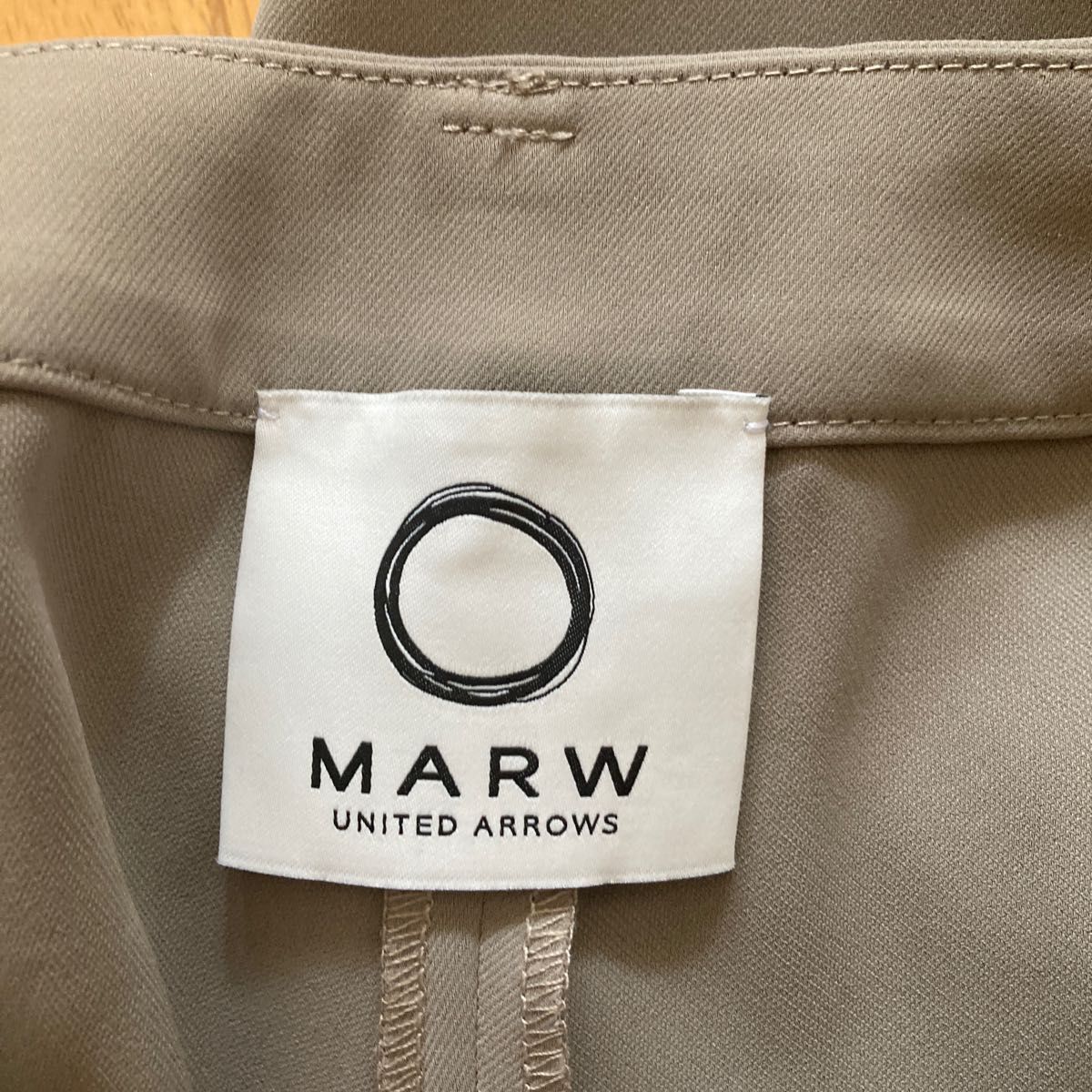MARW UNITED ARROWS セミワイドタックパンツ ベージュ 38 マルゥ ユナイテッドアローズ ワイドパンツ