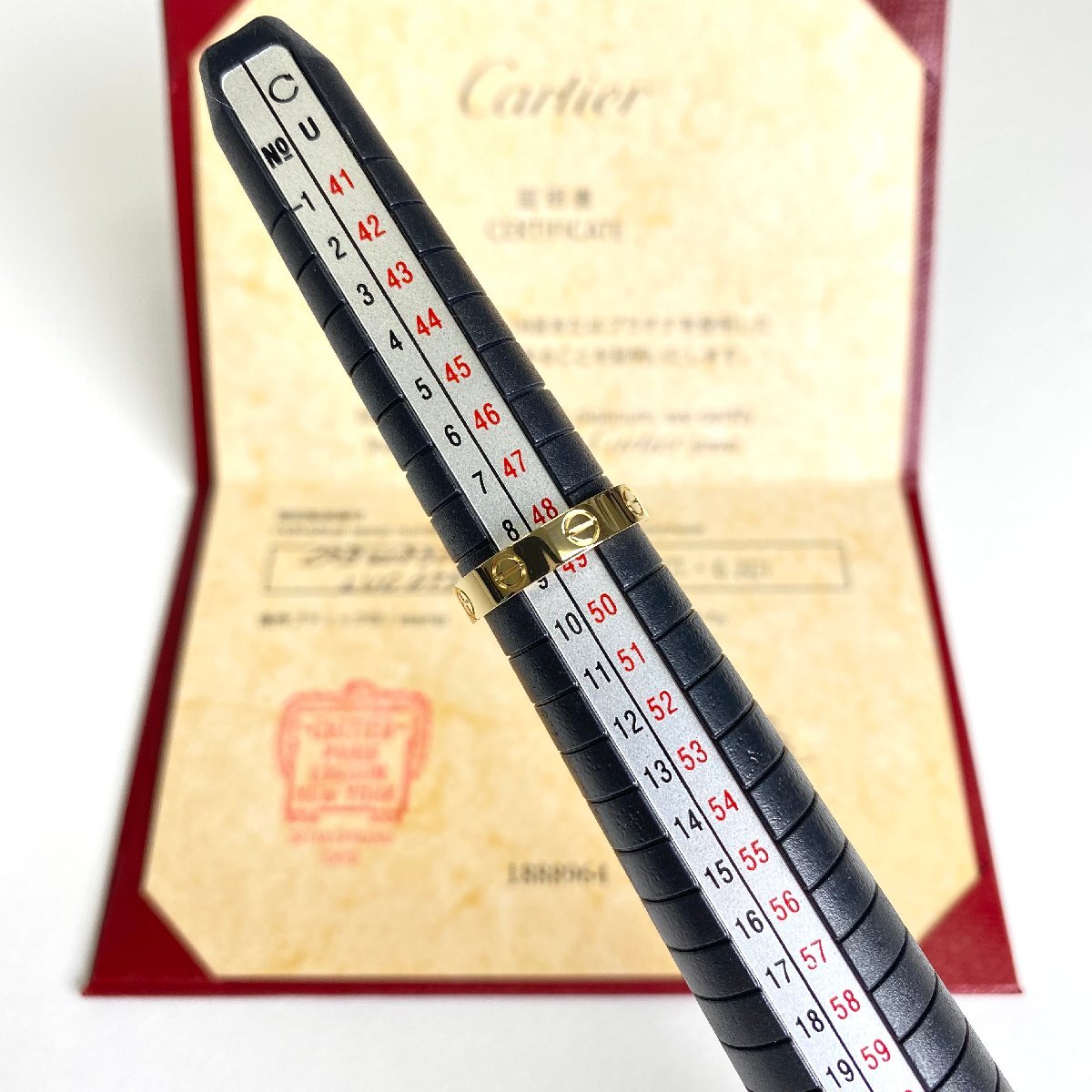 Cartier【日曜日 夜終了】未使用品 カルティエ ラブ リング ウエディング 保証書・箱付き 750 18金 イエローゴールド プレゼント_画像4