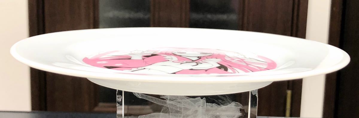トモセシュンサク 陶器製プレート 無限軌道A 美少女 和風メイド服 食器 お皿 グッズ_画像3