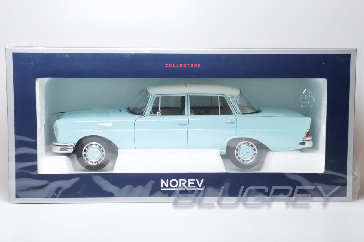 ノレブ 1/18 メルセデスベンツ 220 S 1965 ライトブルー フル開閉機構 NOREV Mercedes-Benz ミニカー_画像6