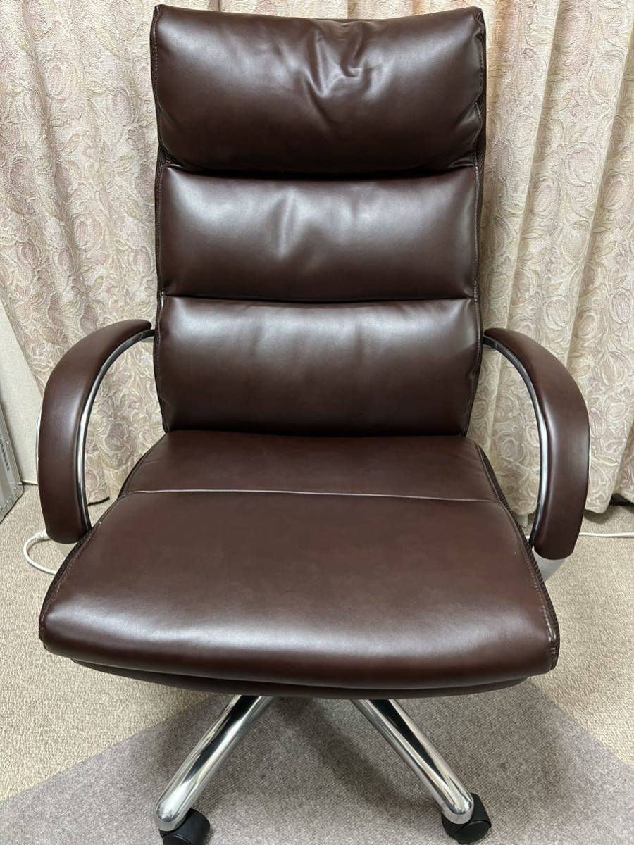 【限定価格セール！】 レザーポケットコイルチェア グランドハイタイプ ダークブラウン チェア 椅子 椅子、チェア