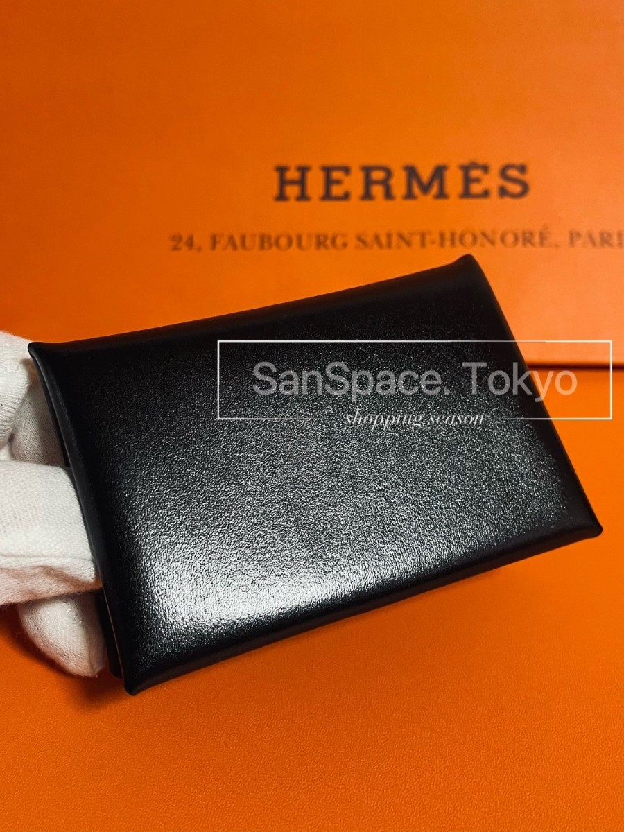 希少 新品 エルメス カルヴィ カードケース BOXカーフ 名刺入れ