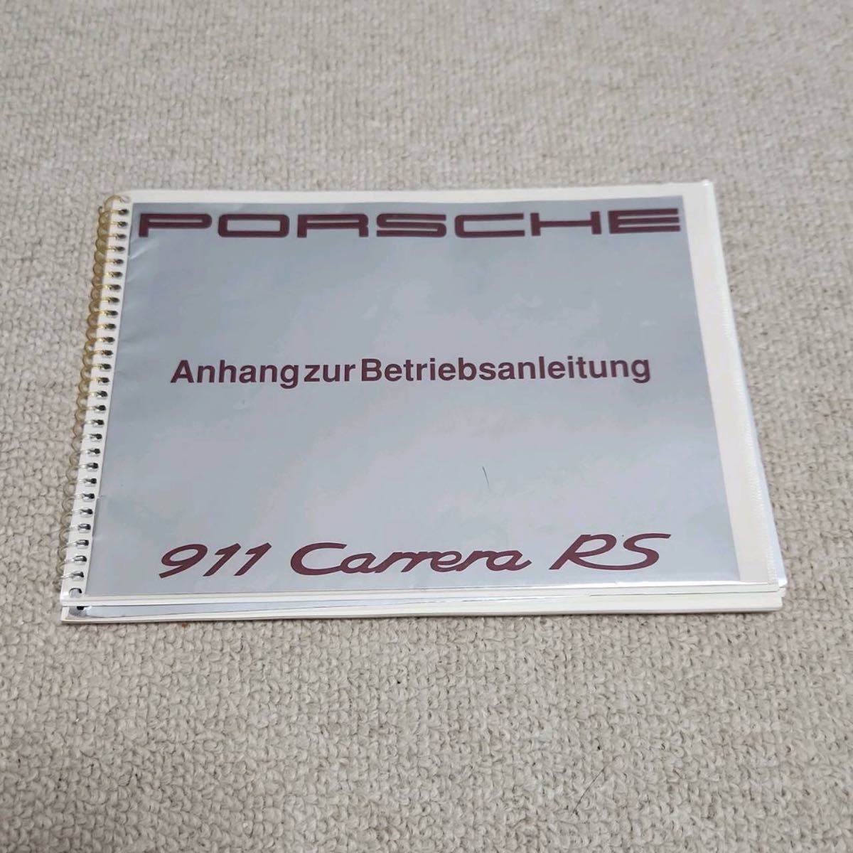 Anhang zur Betriebsanleitung911 Porsche 964 Carrera RS driver's manual set owner manual Carrera PORSCHE CARRERA turbo german deutsch