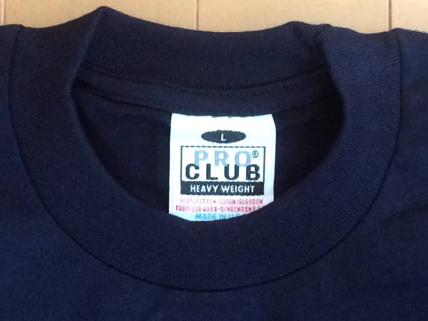 ★PROCLUB プロクラブ USA製 無地 長袖 Tシャツ 紺 ネイビー XL ヘビーウェイト 高品質 コットン100% アメカジ スポーツ LA仕入 新品の画像3