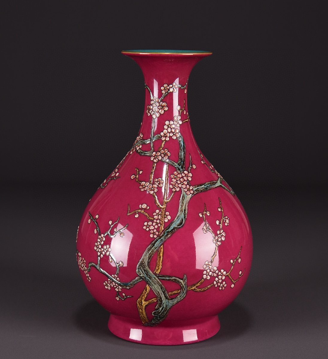 中国美術 時代物 粉彩 植木鉢一対 骨董品、美術品-