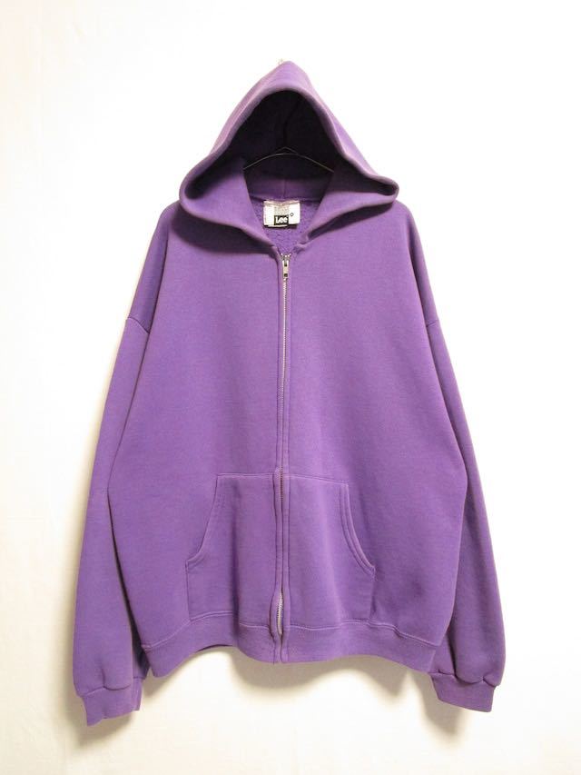 1990\'s made in usa old Lee purple zipup hooded sweatshirt тренировочный Parker SWEAT old gap тренировочный 