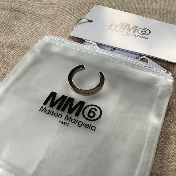 4新品 メゾンマルジェラ MM6 ブランドロゴ カフ リング 指輪