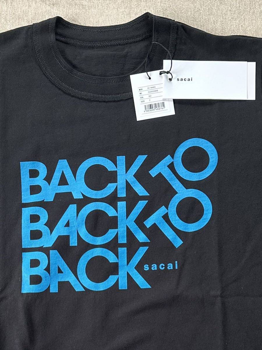 黒2新品 sacai サカイ メンズ BACK to BACK レイヤード ロング Tシャツ
