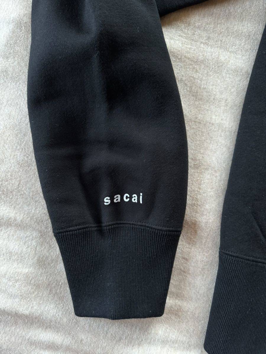 黒3新品 sacai サカイ メンズ BACK to BACK スウェット シャツ