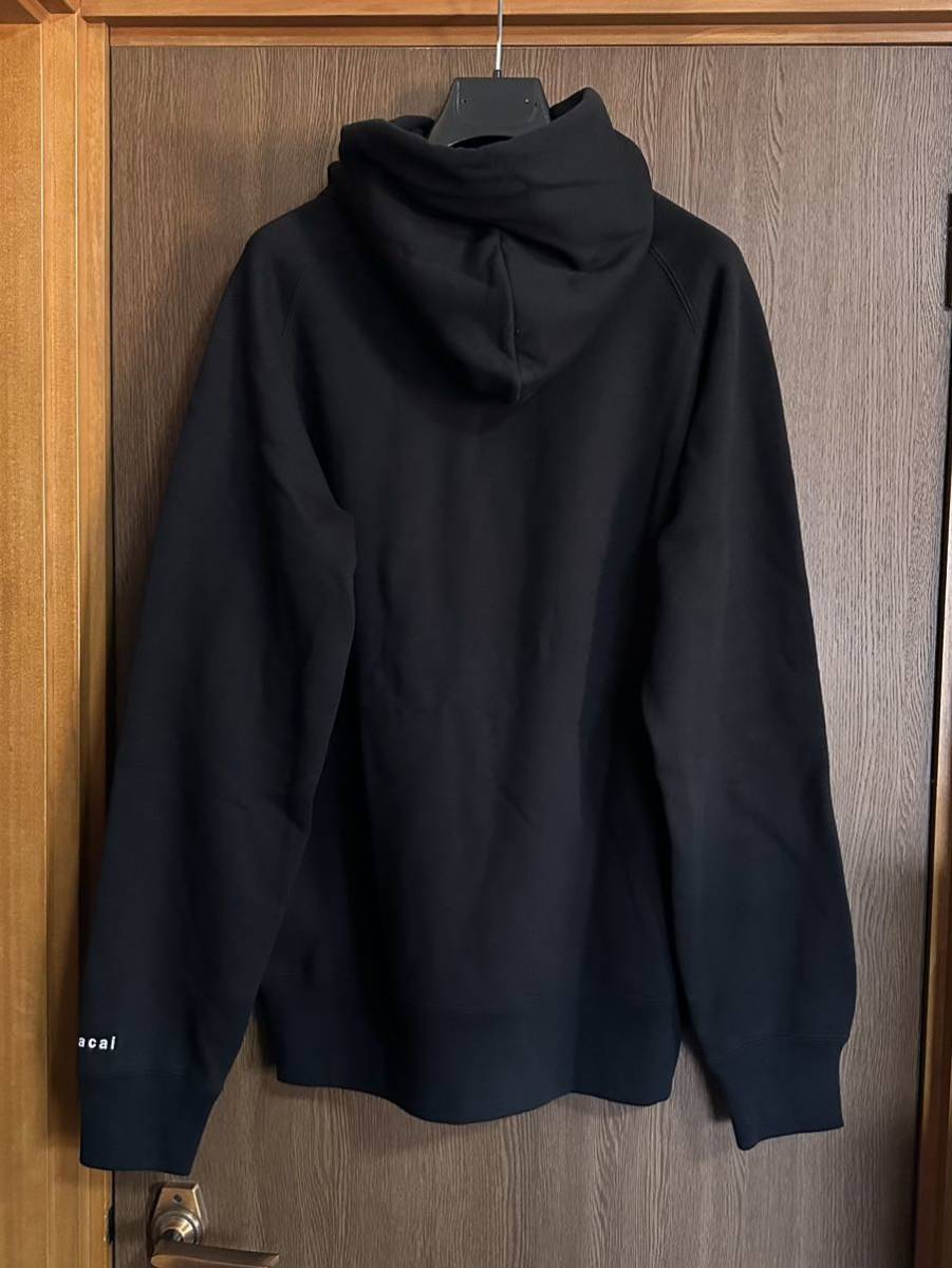 黒3新品 sacai サカイ メンズ BACK to BACK スウェット シャツ パーカー 長袖 22SS size 3 黒 L トレーナー フーディー ブラック