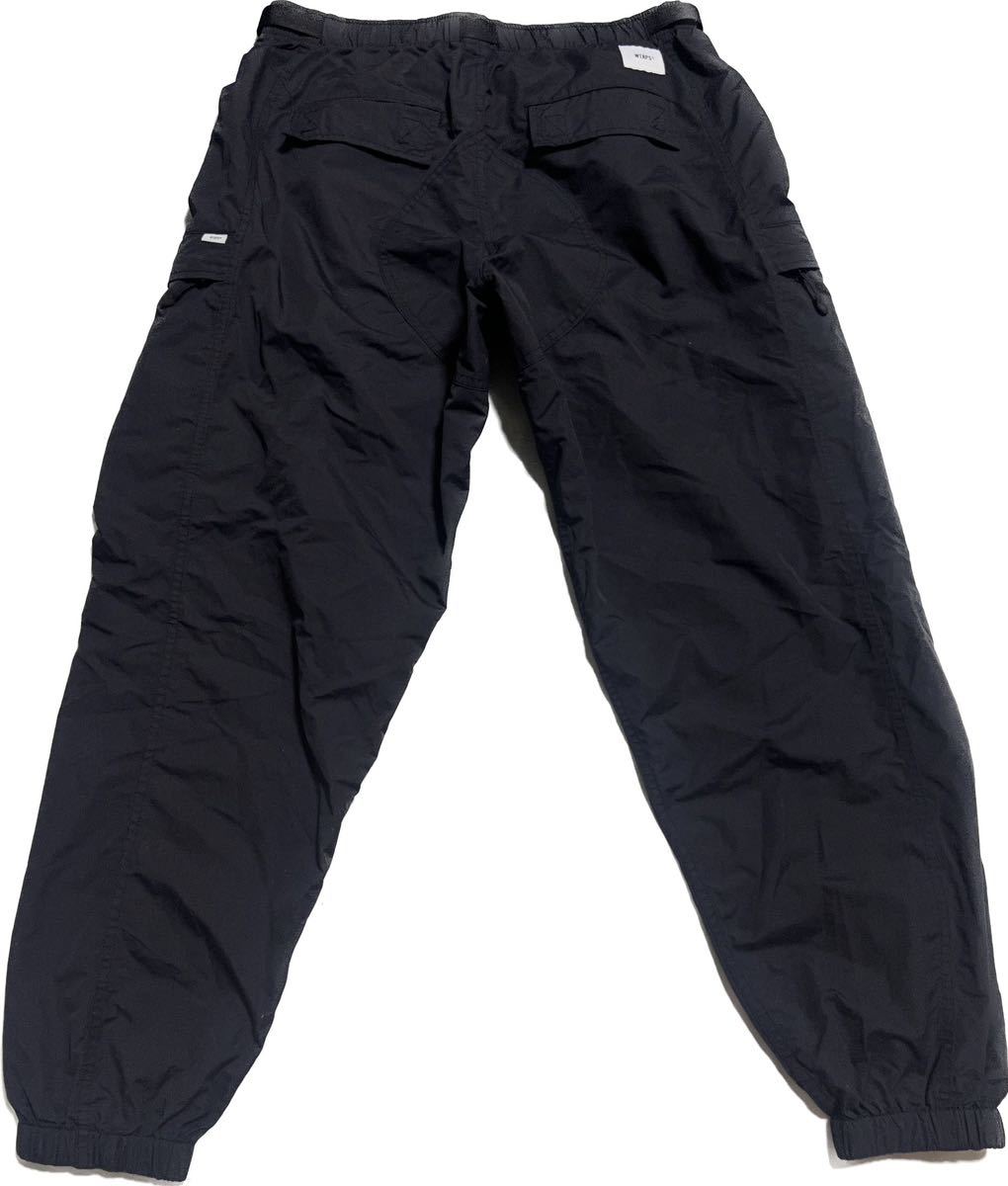 WTAPS TRACKS TROUSERS NYLON TUSSAH ダブルタップス トラックス トラウザーズ ナイロン パンツ 黒 2_画像2