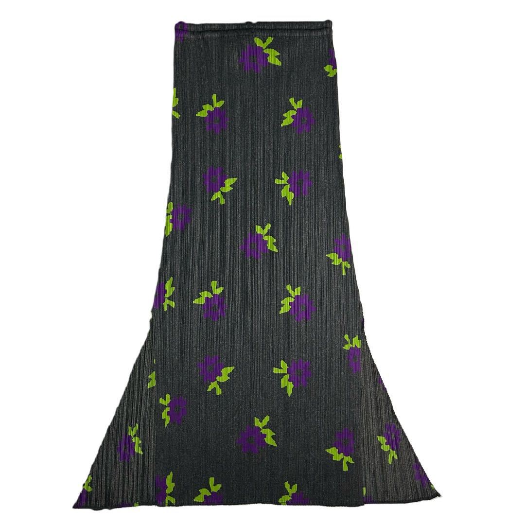 希少 Pleats Please フラワー柄 スカート プリーツプリーズ Issey