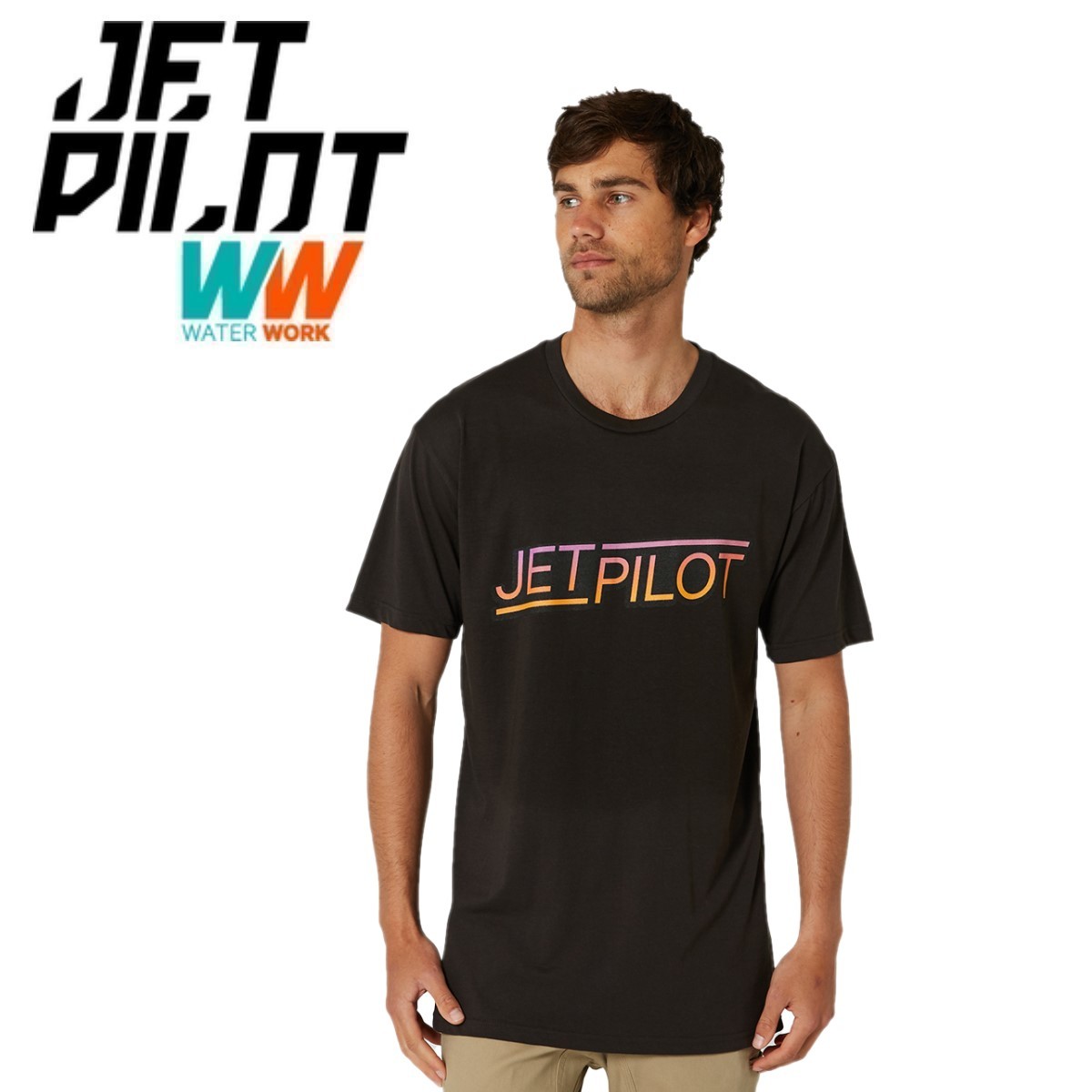 ジェットパイロット JETPILOT 2023 Tシャツ 送料無料 カラー ポップ メンズ Tシャツ W23605 チャコール XL_画像1