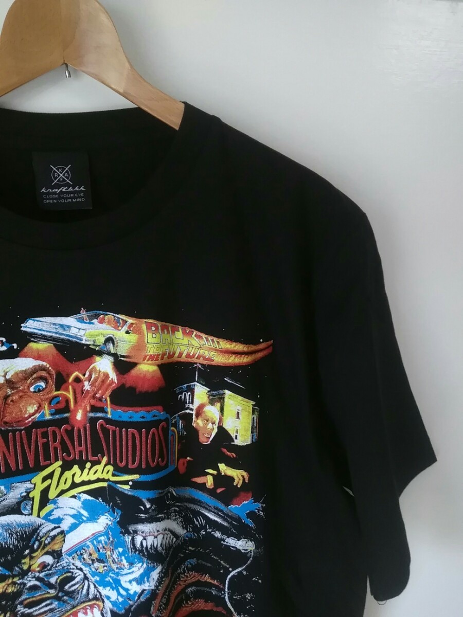 激安先着 デザイン Tシャツ 半袖 黒 E.T. 映画 ユニバーサルスタジオ