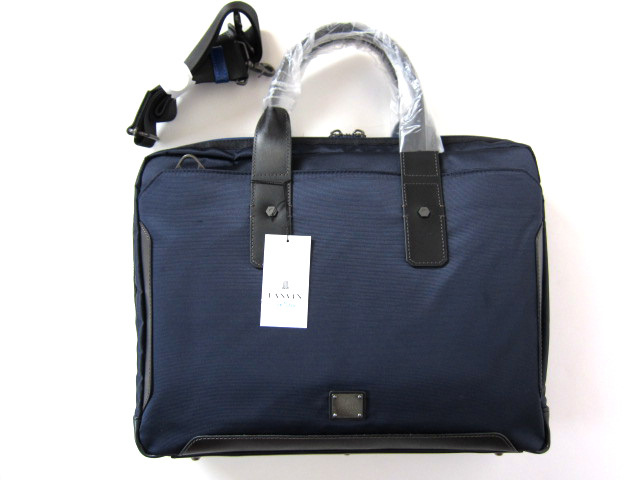  new goods LANVIN en Bleu Lanvin on blue 2way business bag navy blue A4 free shipping Carry on 