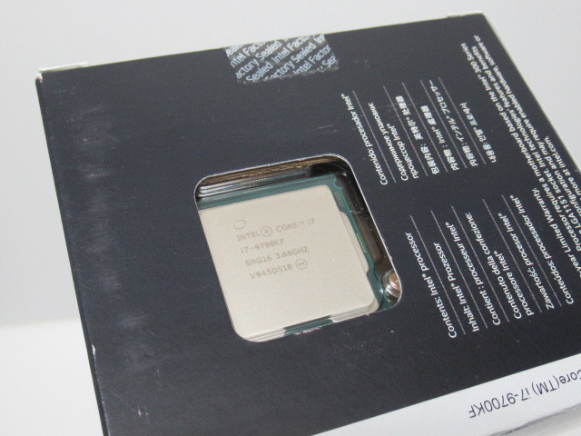 □INTEL Core i7-9700KF 3.6 GHz 12MB 8コア/8スレッド Cache LGA1151