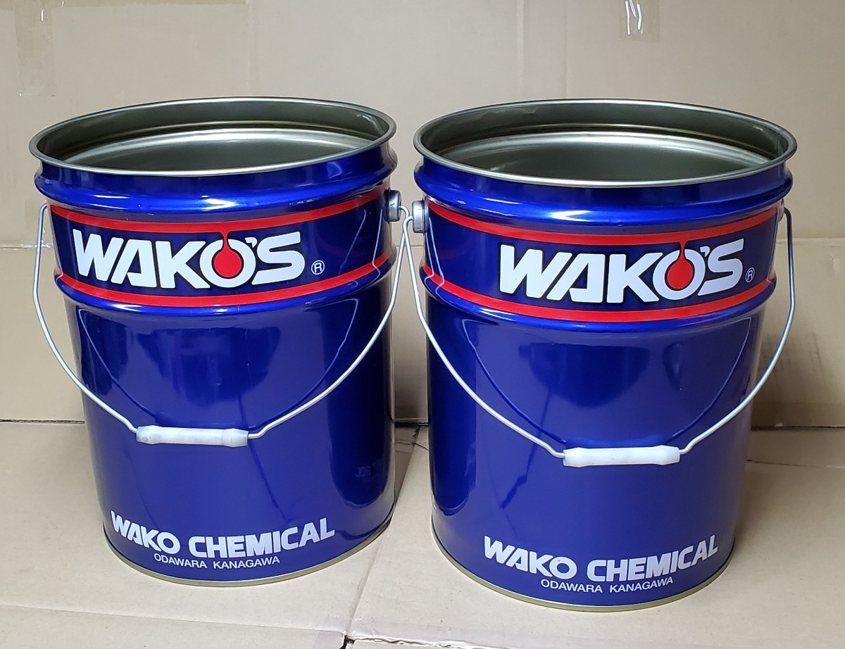 送料無料　ワコーズ WAKO'S 空　2個セット　ペール缶 空き缶 20L　椅子　工具箱　ゴミ箱などに　無記載　かっこいい　おしゃれ_画像1