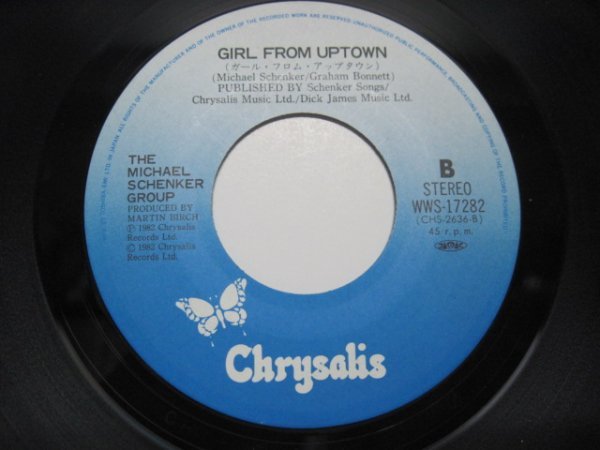 7” 日本盤 THE MICHAEL SCHENKER GROUP // ダンサー・Dancer / Girl From Uptown -Chrysalis-WWS-17282 (records) Graham Bonnet MSG_画像4