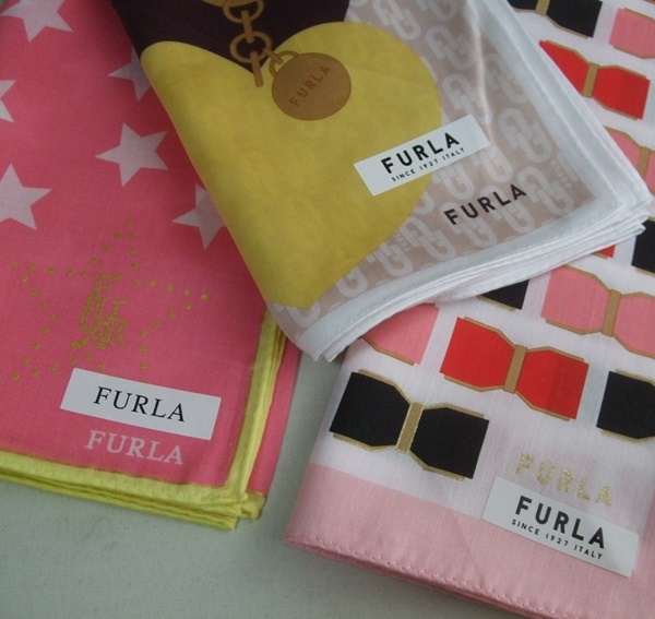 FURLA Furla handkerchie 6 pieces set unused goods general merchandise shop ita rear old shop sum total 6.600 jpy 