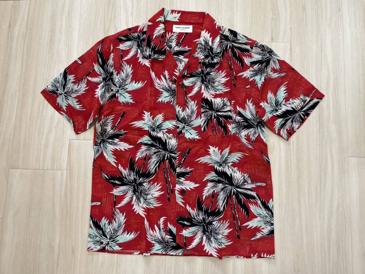 キムタク 着用 サンローランパリ 14SS アロハシャツ38 Saint Laurent