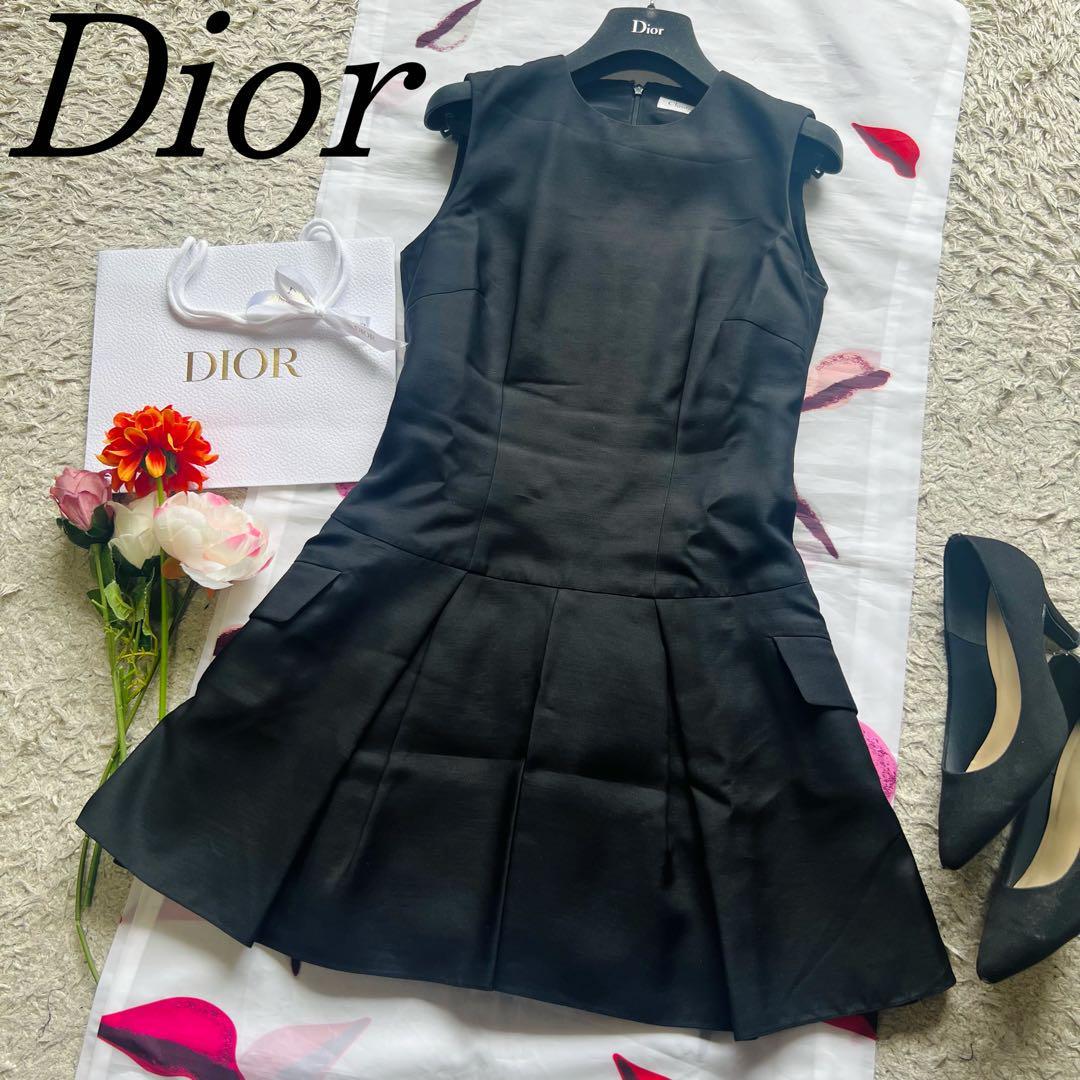 激安ブランド 【良品】Christian Dior ノースリーブ 黒 クリスチャン