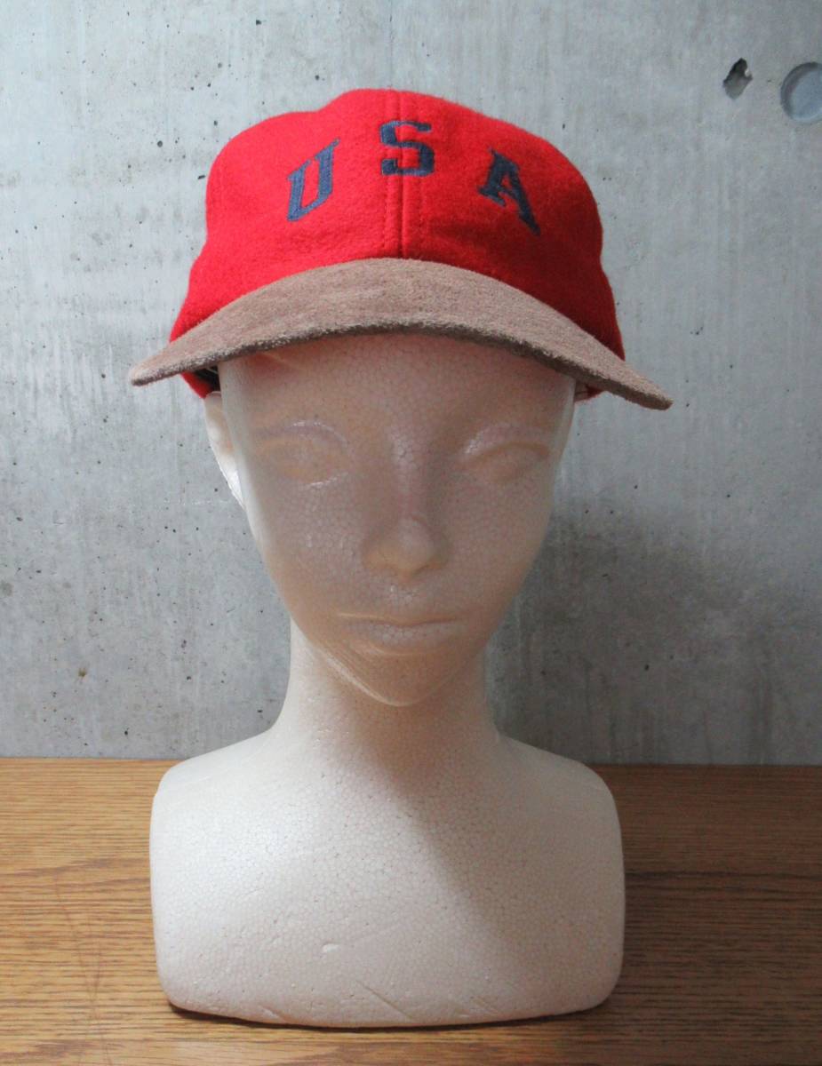 80's～90's VINTAGE オールド★Polo by Ralph Lauren/ポロ ラルフローレン●キャップ メルトン×スエード MADE IN USA アメリカ製