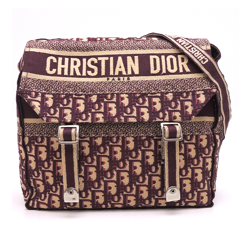 ［銀座店］Christian Dior クリスチャンディオール ディオールキャンプ M1291 メッセンジャーバッグ 刺繍 ボルドー DH74424