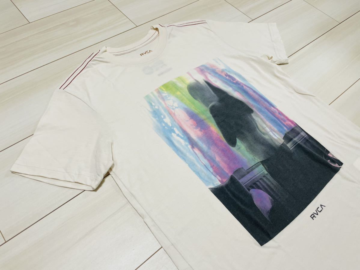 RVCA ルーカ VINTAGE DYE Tシャツ ベージュ サイズXS ビラボン ハーレー クイックシルバー Supreme シュプリームTシャツ_画像3