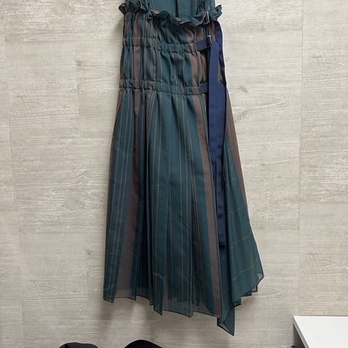 sacai サカイ チェックアシンメトリーシャツワンピース 18-03600 SIZE1